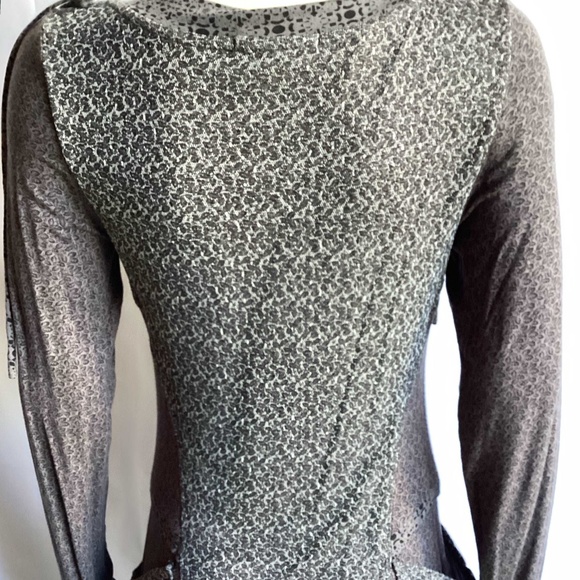 Akela Key Charcoal Subtle Animal Print Tunic Dress - Picture 3 of 6